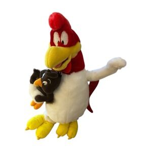 Vintage Warner Bros Studio Store 1995 Foghorn Leghorn W/ Chicken Hawk 17" Plush